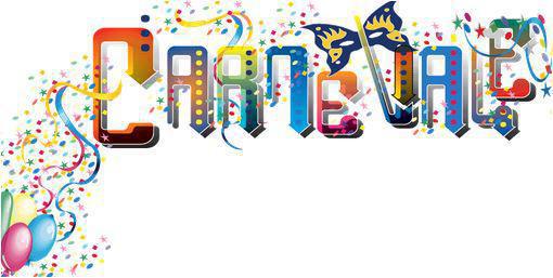 scritta decorata del Carnevale