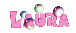 Laura scritta glitterata