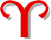 Simbolo segno zodiacale Ariete