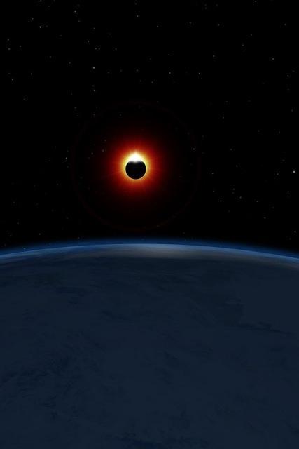 eclissi con superficie terrestre