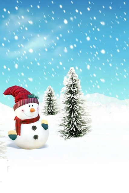 sfondo con pupazzo di neve