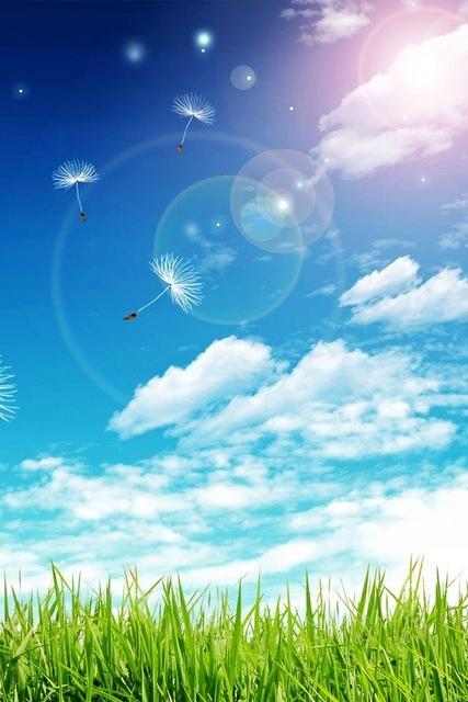 prato cielo nuvole luce