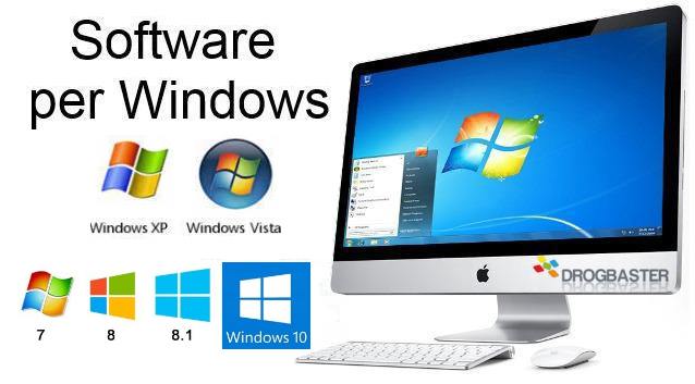 computer con scritta Software per Windows