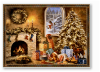 pps natale pps di natale camino con alvero di Batake decorato