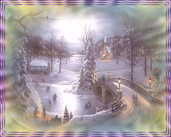 paesaggio di natale animato