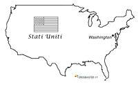 Disegno Mappa da stampare Stati Uniti