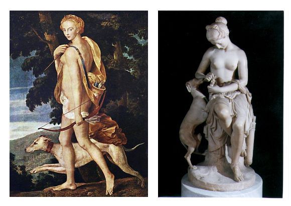 Diana cacciatrice nel Museo di Napoli