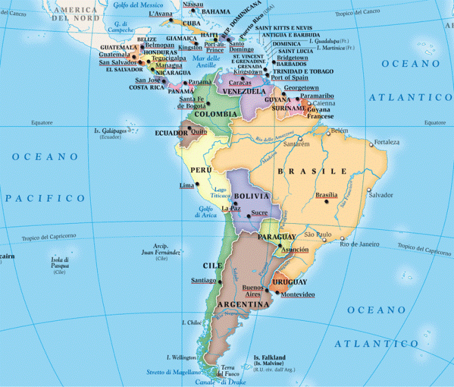 Stati e Nazioni del Sud America