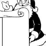 babbo natale con lista regali