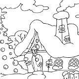 paesaggio natalizio da colorare