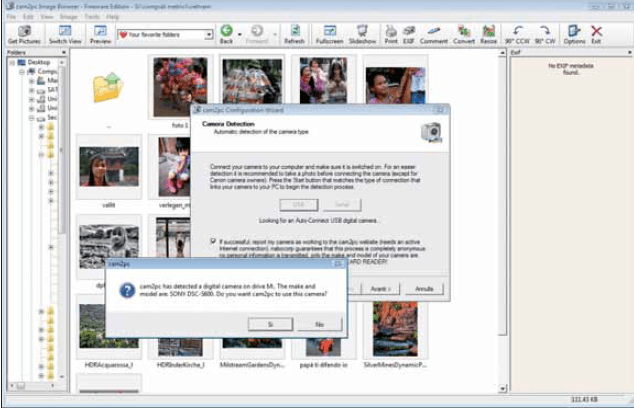 screenshot ricoscimento fotocamera