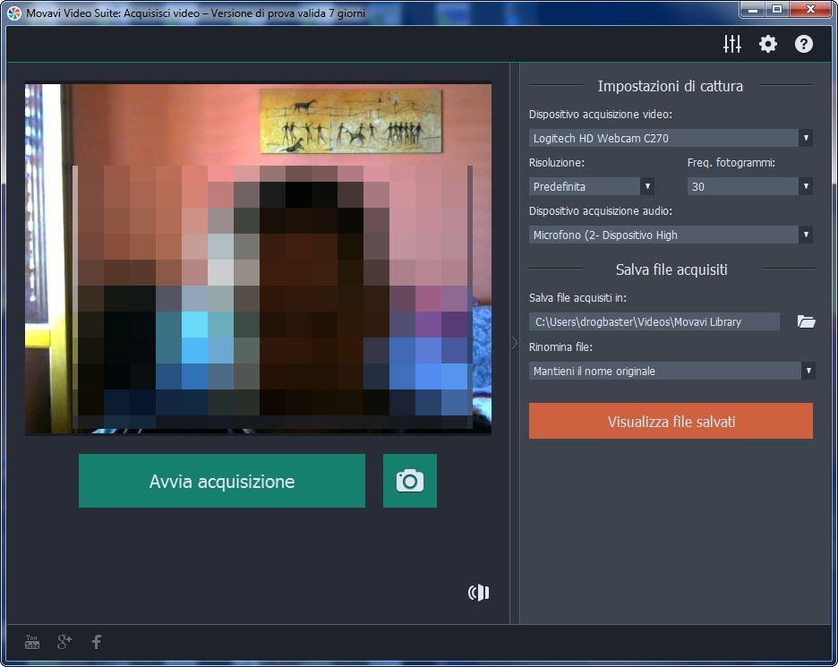 anteprima movavi acquisizione video