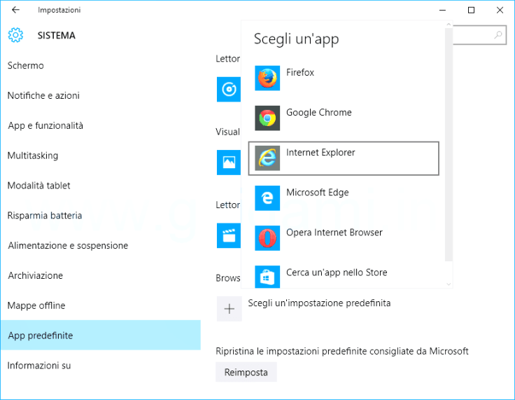 App predefinite windows 10