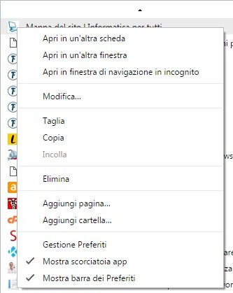 elimina bookmarks
