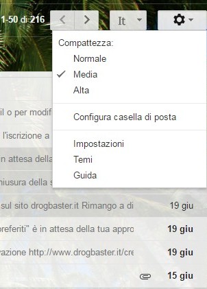 impostazioni gmail