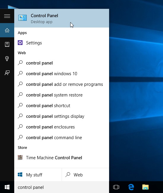 pannello di controllo