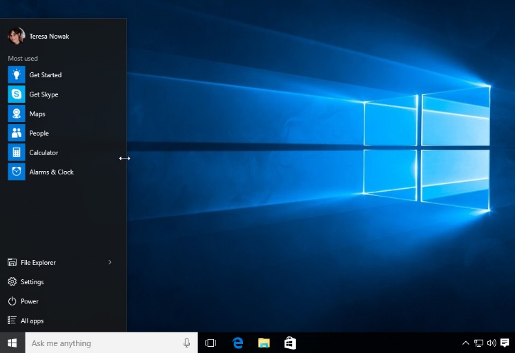 Screenshots Windows 10 desktop