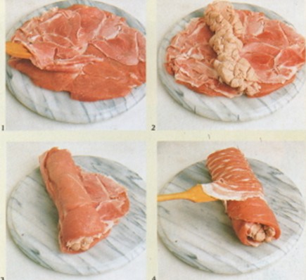 arrosto farcito fase arrotolamento