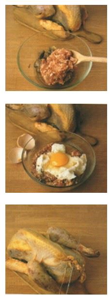 fasi della preparazione della faraona