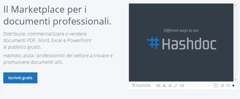 Hashdoc - Trovare e salvare, pubblicizzare o vendere documenti professionali.