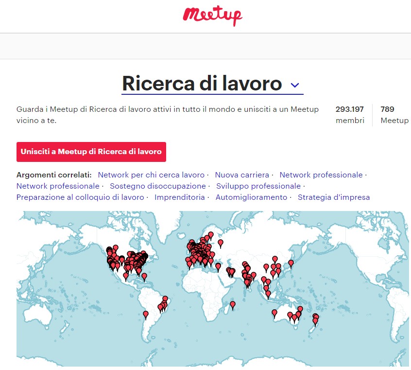 meetup posizioni lavorative aperte