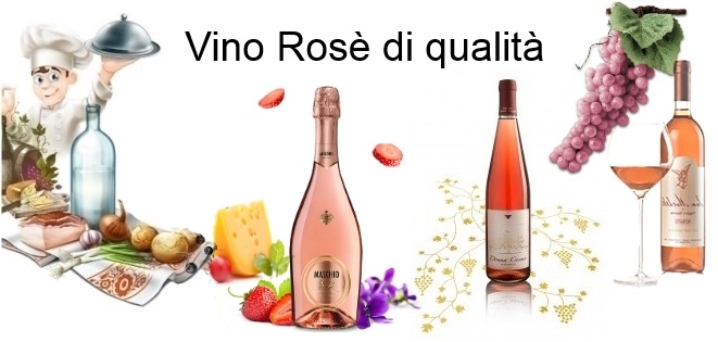 Vino rosè DOC di Qualità da servire a Tavola