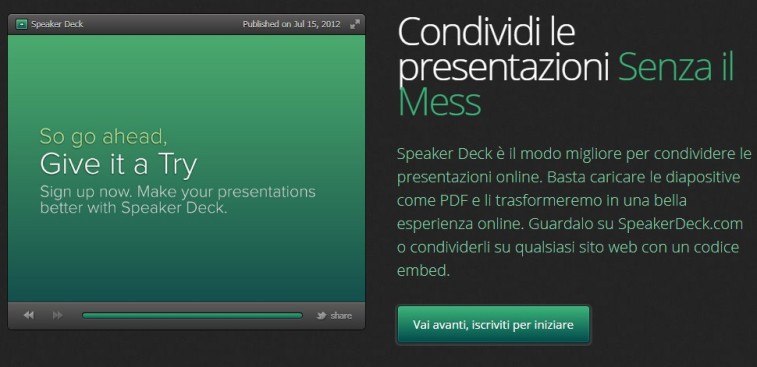 speaker deck condividere presentazioni online