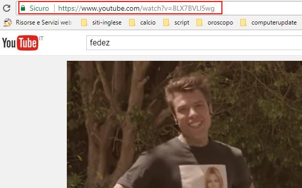 url video youtube fedez