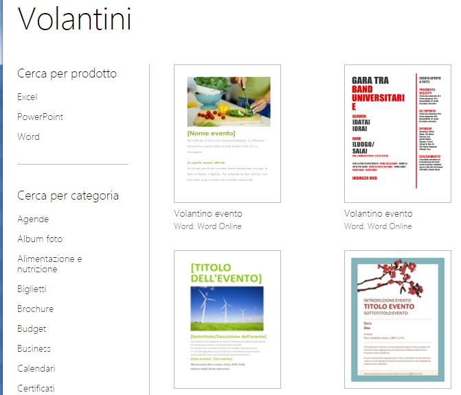 volantini microsoft office