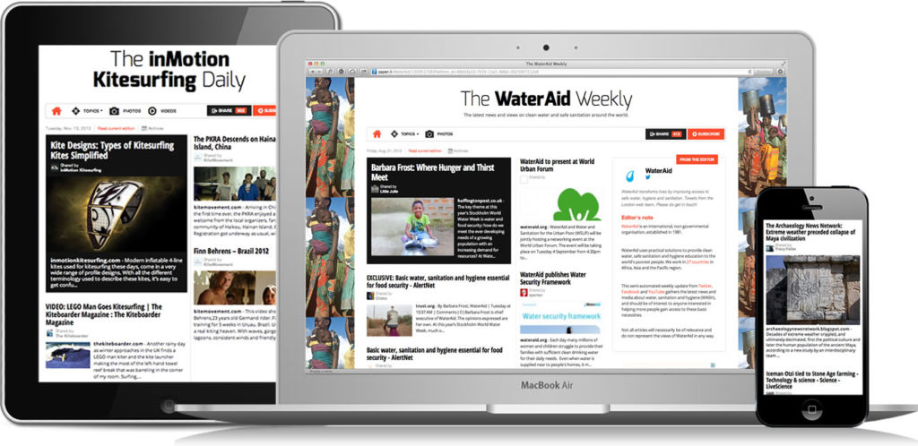 pubblicazione dei contenuti su dispositivi