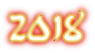 scritta 2018 stile orientale