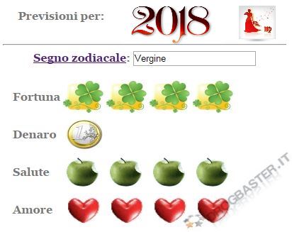 previsione 2018 Vergine