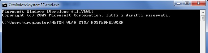 NETSH WLAN stop hostednetwork