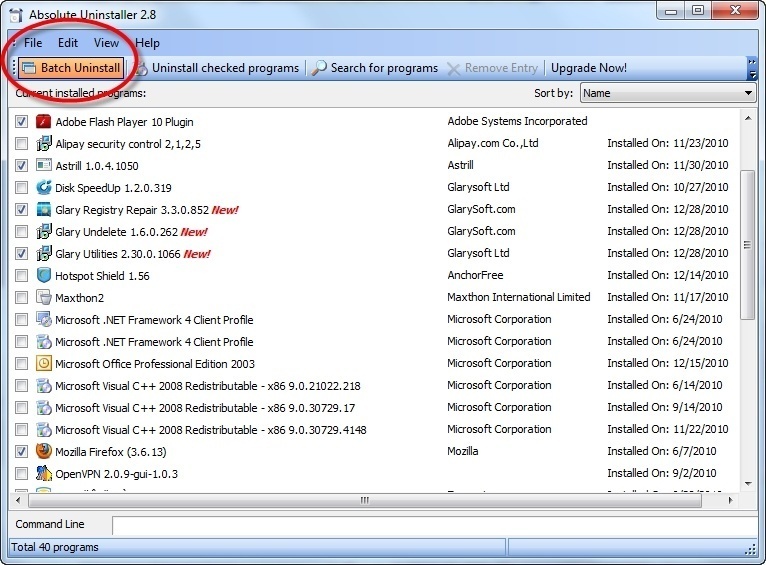 absolute uninstaller