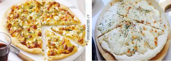 pizza bianca con pasta sfoglia