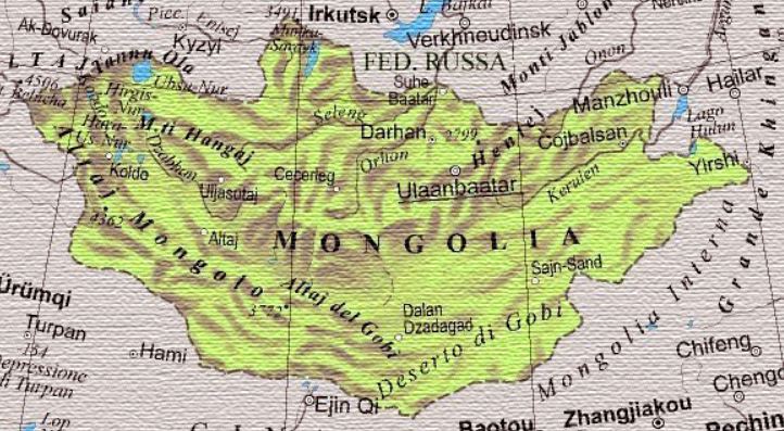 mongolia cartina geografica