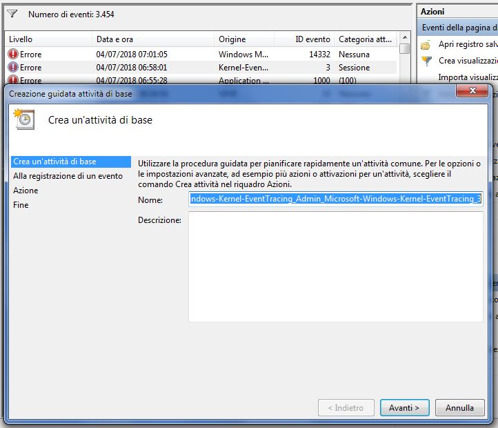 crea attività di base