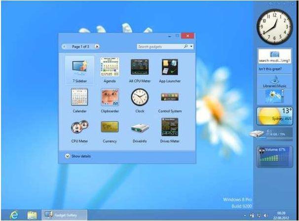 Gadget Windows 8 e Windows 10