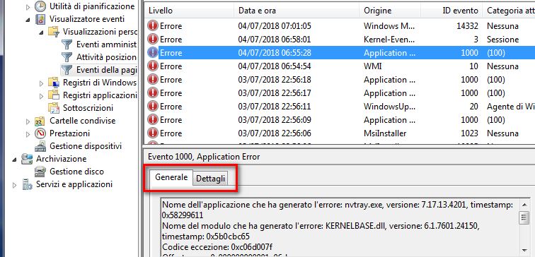 scheda generale dettagli