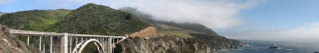 foto panoramica Bixby Bridge a Big Sur