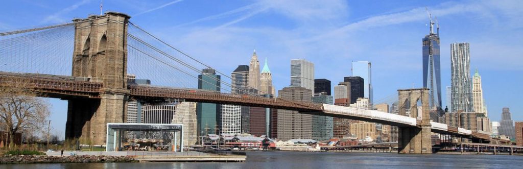 foto panoramica ponte di brooklyn