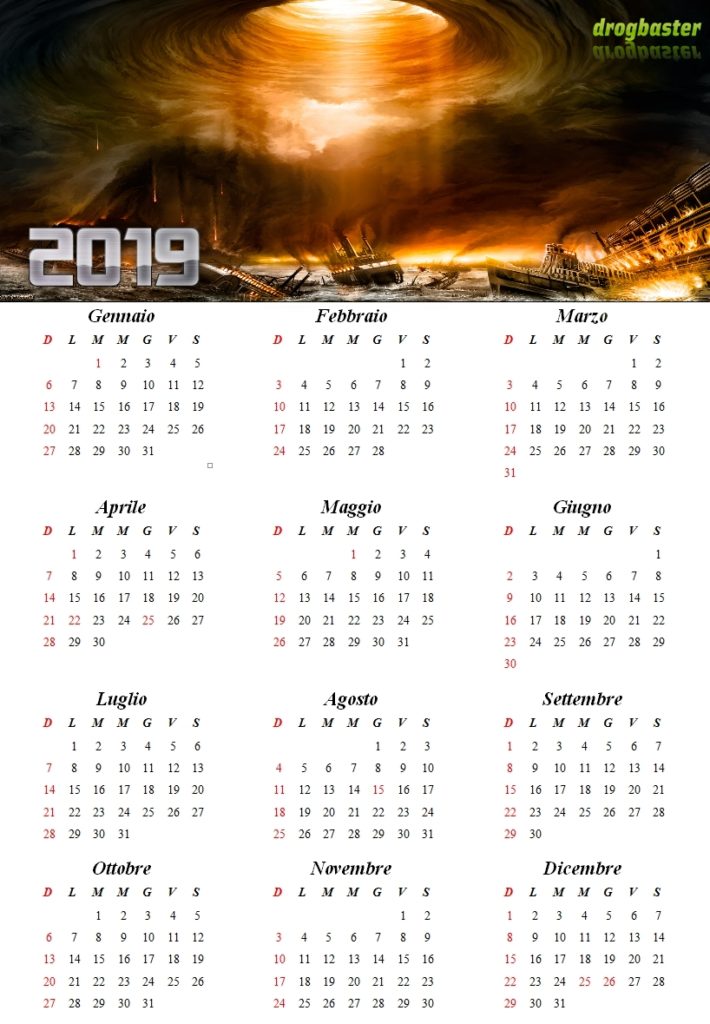 Calendario annuale 2019
