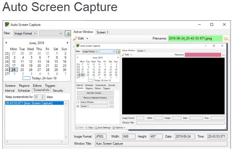 Auto Screen Capture per Windows