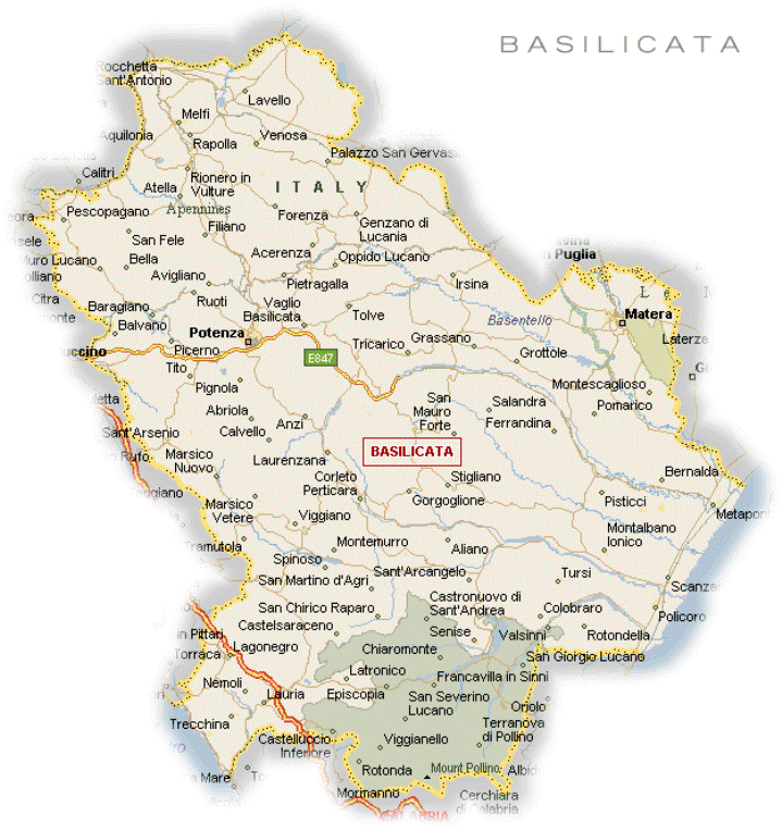 mappa basilicata