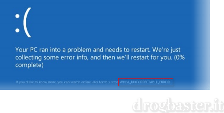 Whea errore non correggibile in Windows 10